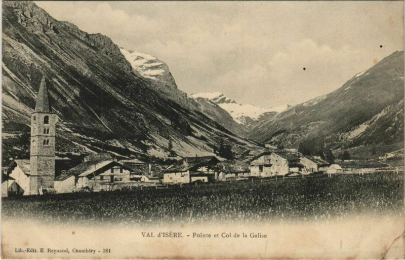 Carte postale ancienne Val-d'Isere Pointe et Col de la Galise