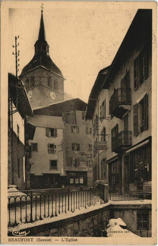 Carte postale ancienne Beaufort L'Eglise à Beaufort
