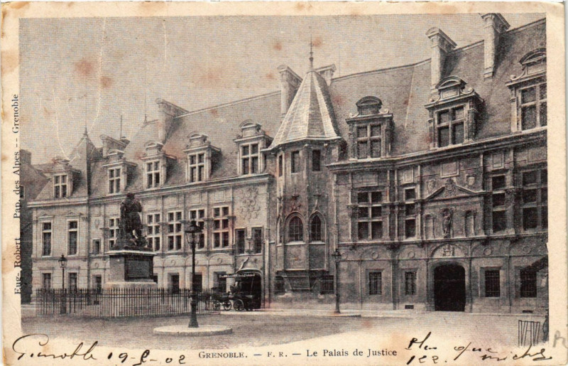 Carte postale ancienne Grenoble - Le Palais de Justice à Grenoble