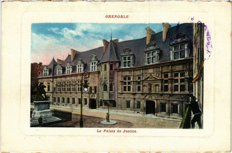 Carte postale ancienne Grenoble - Le Palais de Justice à Grenoble