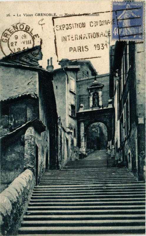 Carte postale ancienne Le Veux Grenoble - Montée de Chalemont à Grenoble