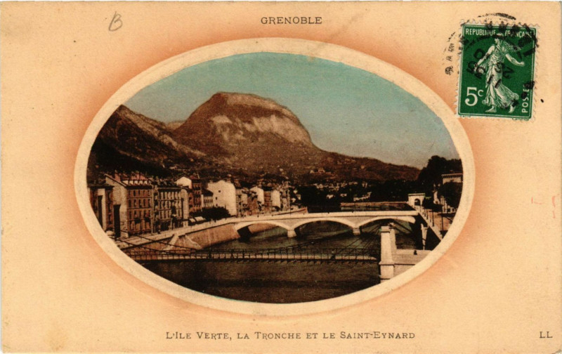 Carte postale ancienne L'Ile Verte La Tronche et le Saint-Eynard à La Tronche