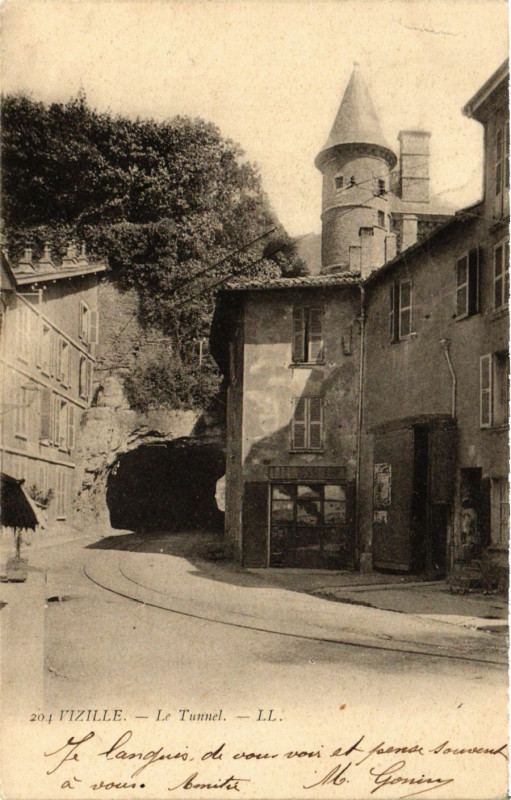 Carte postale ancienne Vizille - Le Tunnel à Vizille