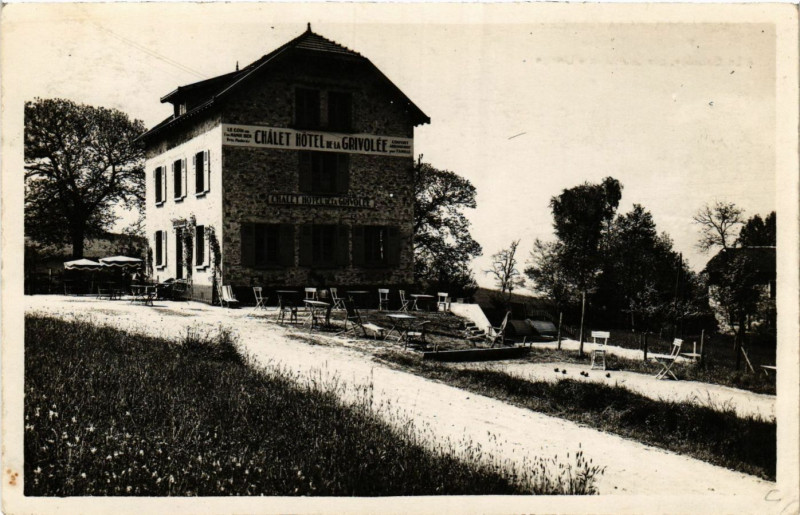 Carte postale ancienne Chalet-Hotel de la Grivolée - P.Luquet prop e la Grivolée par Saint-.