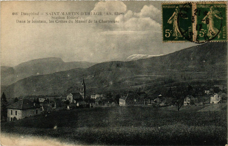 Carte postale ancienne Dauphiné - Saint-Martin-d'Uriage (Alt.626 m) - Station Estivale à Saint-Martin-d'Uriage