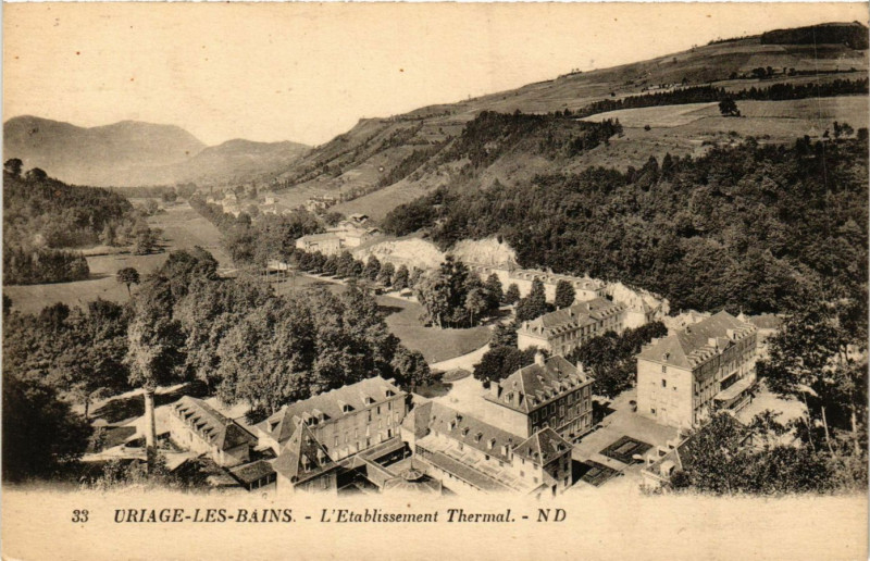 Carte postale ancienne Uriage-les-Bains - L'Etabl. Thermal