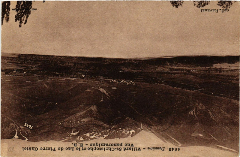 Carte postale ancienne Dauphiné - Villard Saint-CHRISTOphe et le Lac de Pierre Chatel - Vue à Villard-Saint-Christophe
