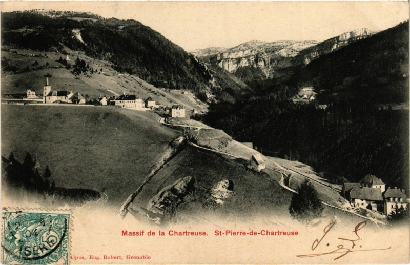 Carte postale ancienne Massif de la Chartreuse - Saint-Pierre-de-Chartreuse à Saint-Pierre-de-Chartreuse