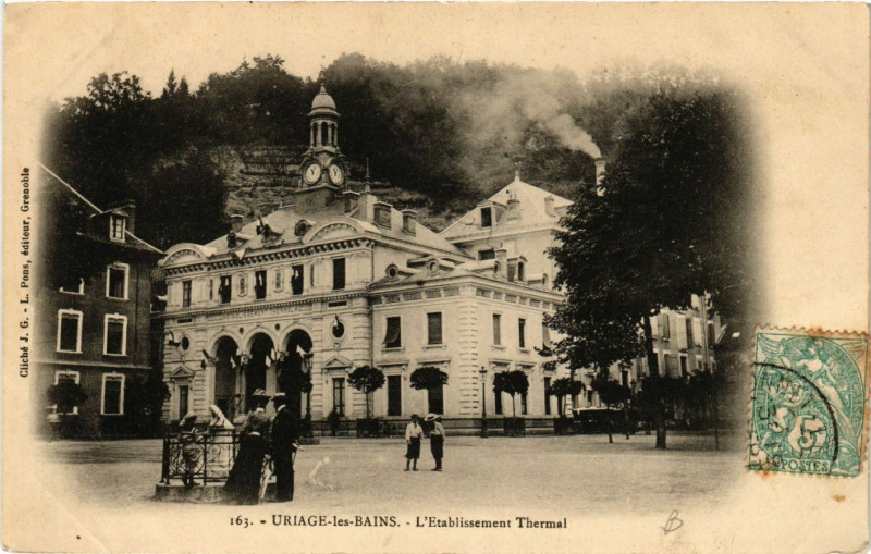 Carte postale ancienne Uriage-les-Bains - L'Etabl. Thermal