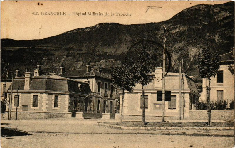 Carte postale ancienne Grenoble - Hopital Militaire de la Tronche à Grenoble