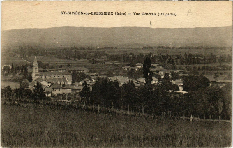 Carte postale ancienne Saint-Simeon-de-Bressieux - Vue générale à Saint-Siméon-de-Bressieux