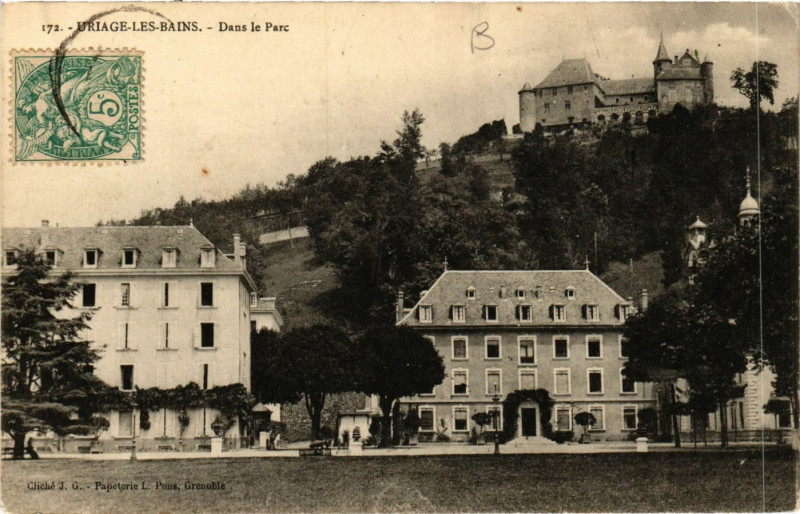 Carte postale ancienne Uriage-les-Bains - Dans le Parc