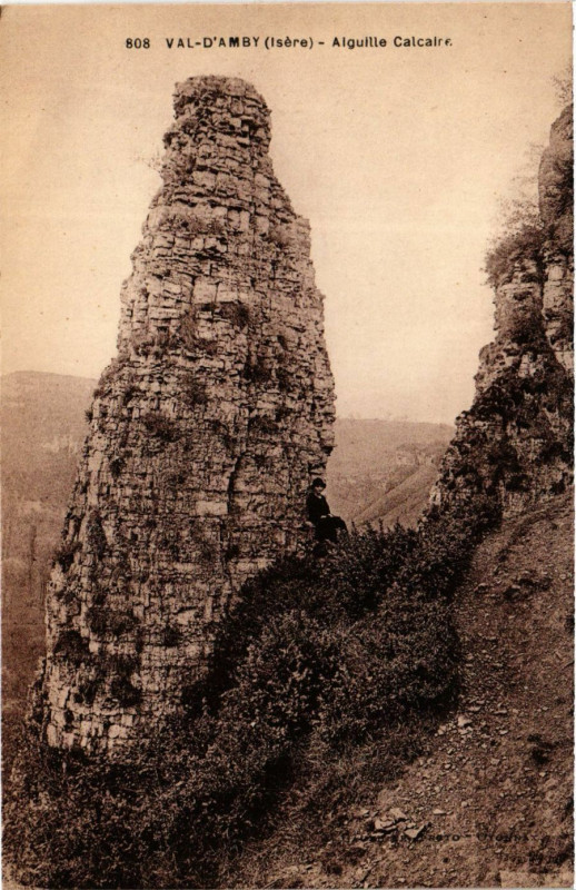 Carte postale ancienne Val-d'Amby - Aiguilles Calcaire