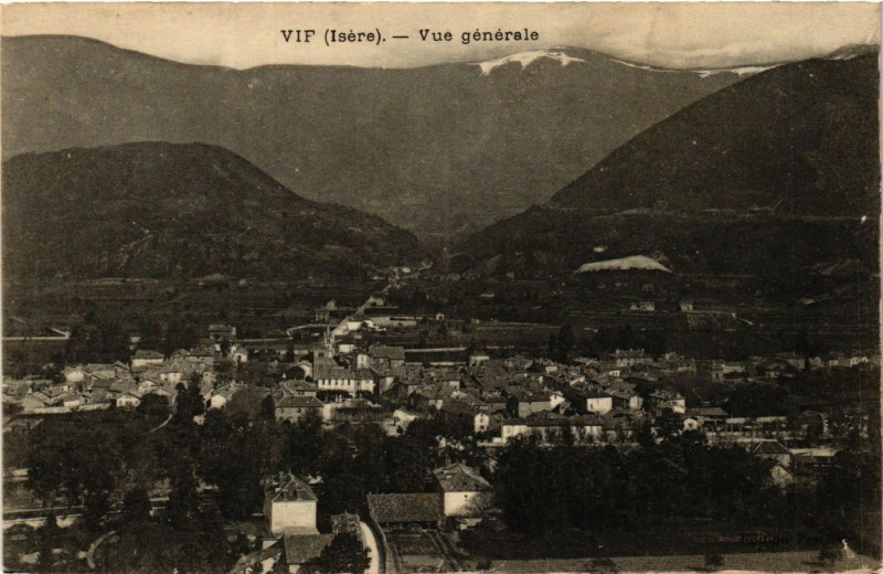Carte postale ancienne Vif - Vue générale à Vif