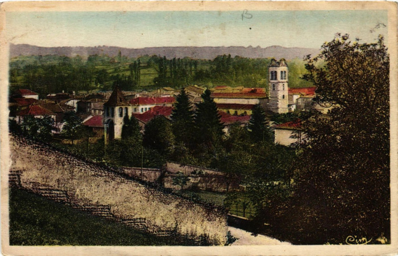 Carte postale ancienne Panorama de Viriville à Viriville