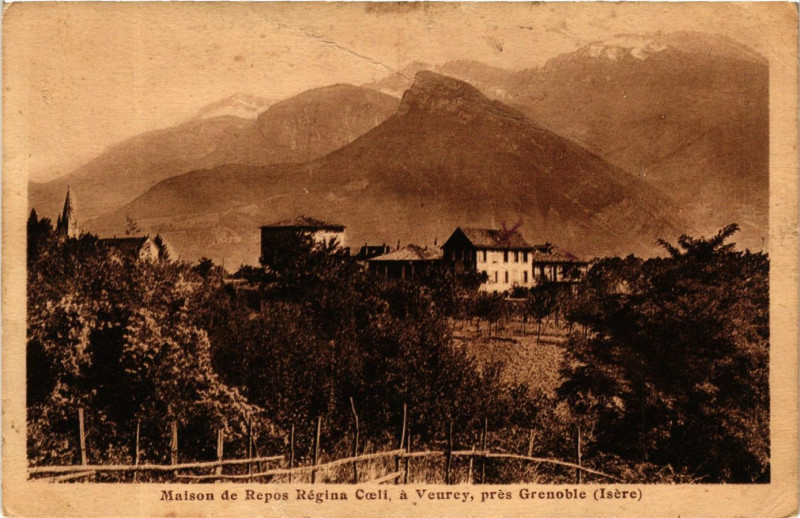 Carte postale ancienne Maison de Repos Regina Coeli a Veurey pres Grenoble à Grenoble