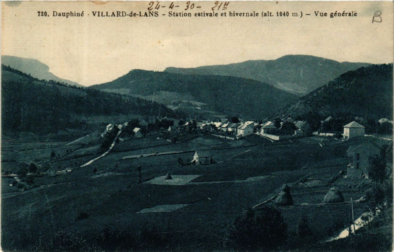 Carte postale ancienne Dauphiné Villard-de-Lans Station estivale et hivernale (alt 1040 à Villard-de-Lans
