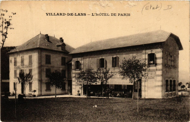 Carte postale ancienne Villard-de-Lans - L'Hotel de Paris à Villard-de-Lans