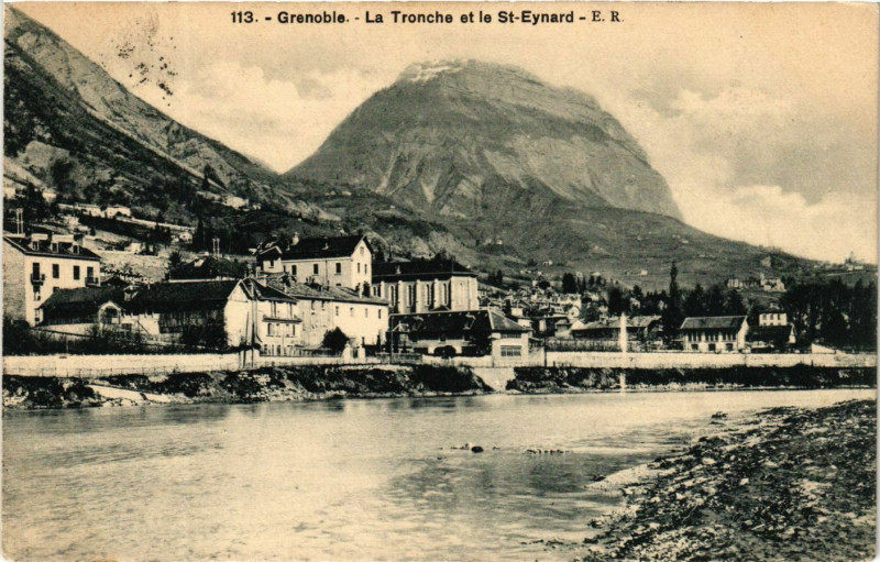 Carte postale ancienne Grenoble - La Tronche et le Saint-Eynard à Grenoble