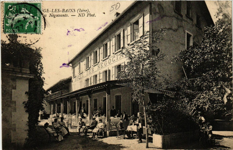 Carte postale ancienne Uriage-les-Bains - les Negocrants