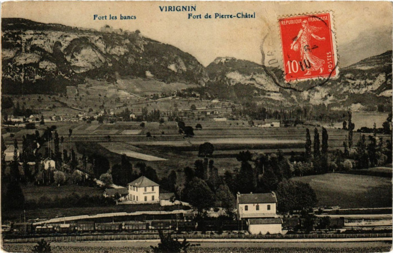 Carte postale ancienne Virignin - Fort les bancs - Fort-de-Pierre-Chateal