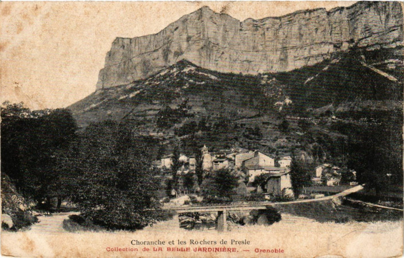 Carte postale ancienne Choranche et les Rochers de Presle à Choranche