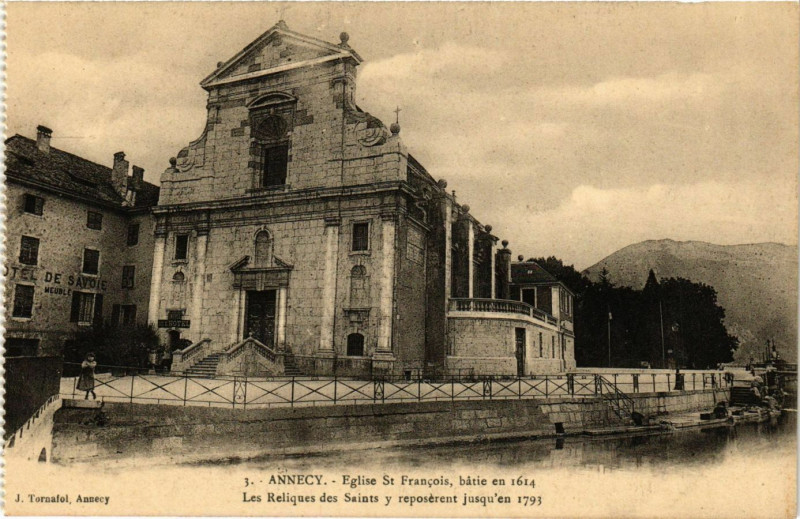 Carte postale ancienne Annecy - Eglise Saint-FRANCois à Annecy