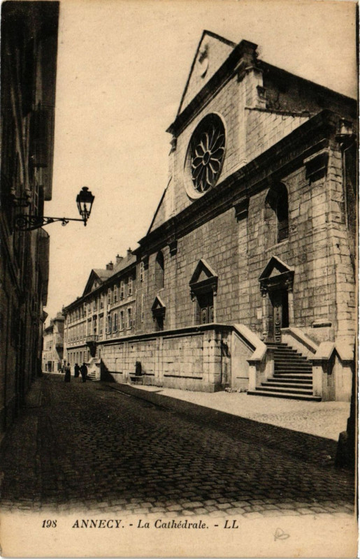 Carte postale ancienne Annecy - La Cathedrale à Annecy