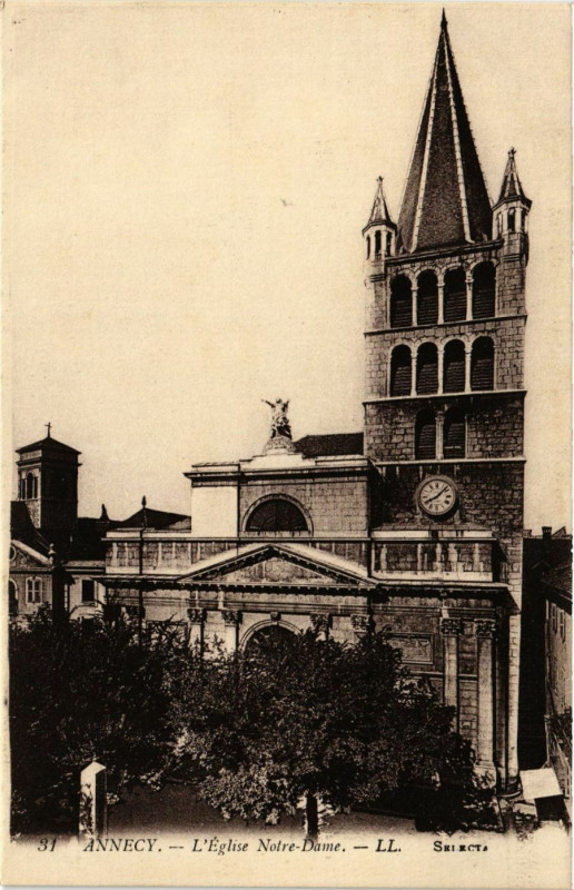 Carte postale ancienne Annecy - L'Eglise N.-D. à Annecy