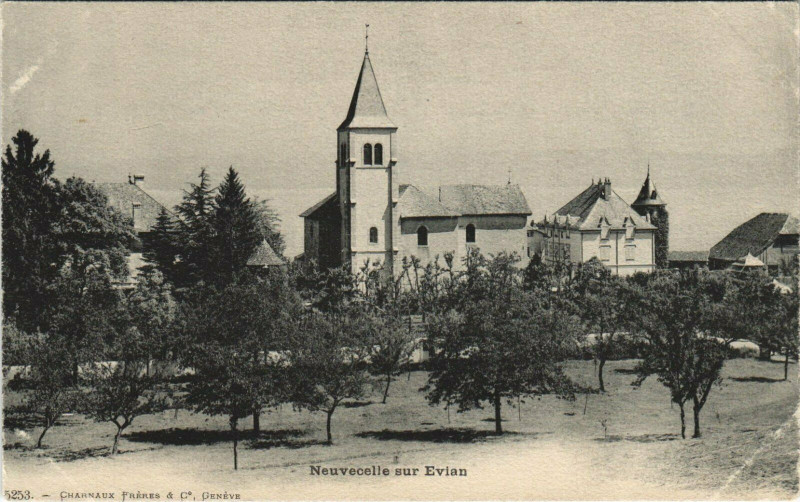 Carte postale ancienne Neuvecelles sur Evian à Neuvecelle