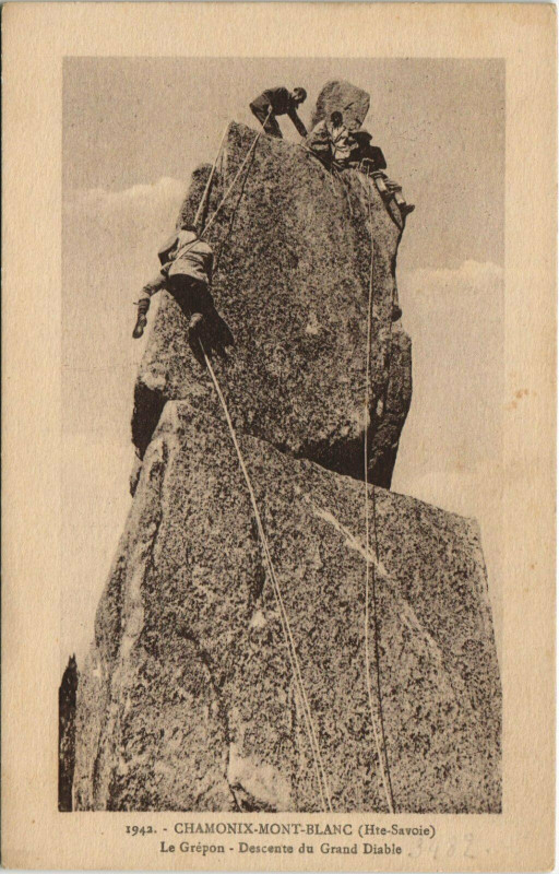 Carte postale ancienne Chamonix Mont-Balnc Le Grépon Grand Diable