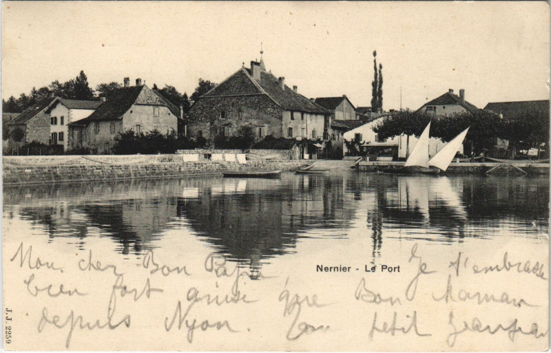 Carte postale ancienne Nernier Le Port à Nernier