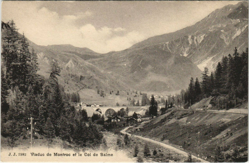 Carte postale ancienne Viaduc de Montroc Col de Balme