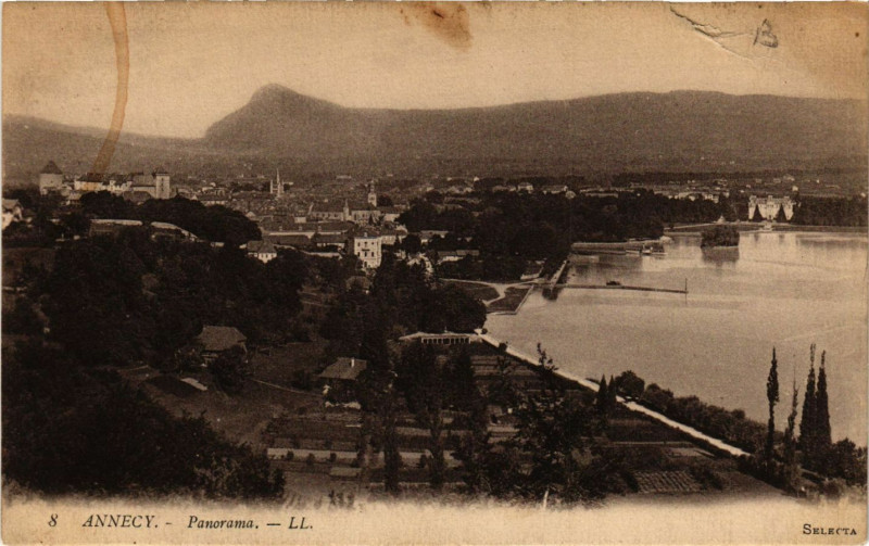 Carte postale ancienne Annecy - Panorama à Annecy