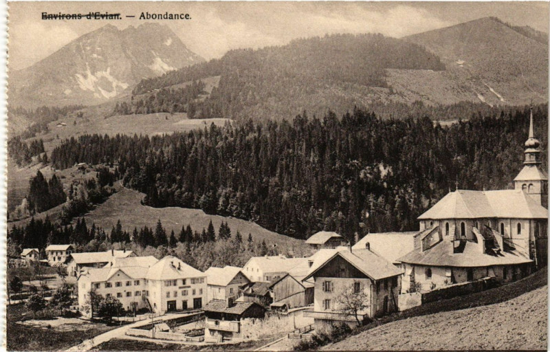 Carte postale ancienne Abondance - Vue - Env. d'Evian à Abondance