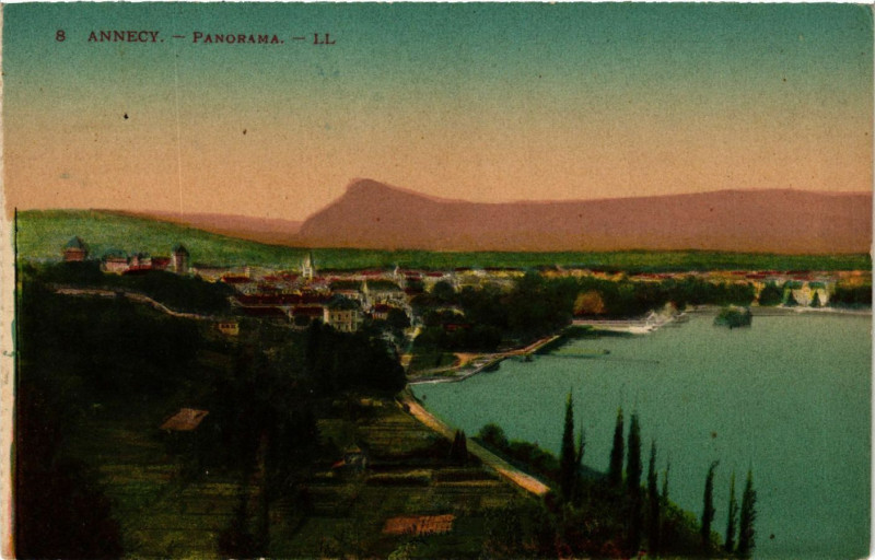 Carte postale ancienne Annecy - Panorama à Annecy