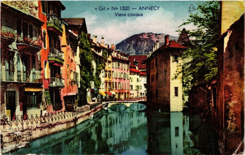 Carte postale ancienne Annecy - Vieux Canaux à Annecy