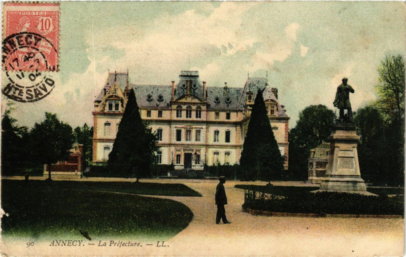 Carte postale ancienne Annecy - La Prefecture à Annecy