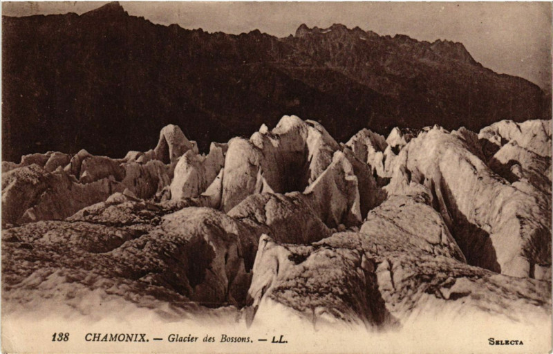 Carte postale ancienne Chamonix - Glacier des Bossons