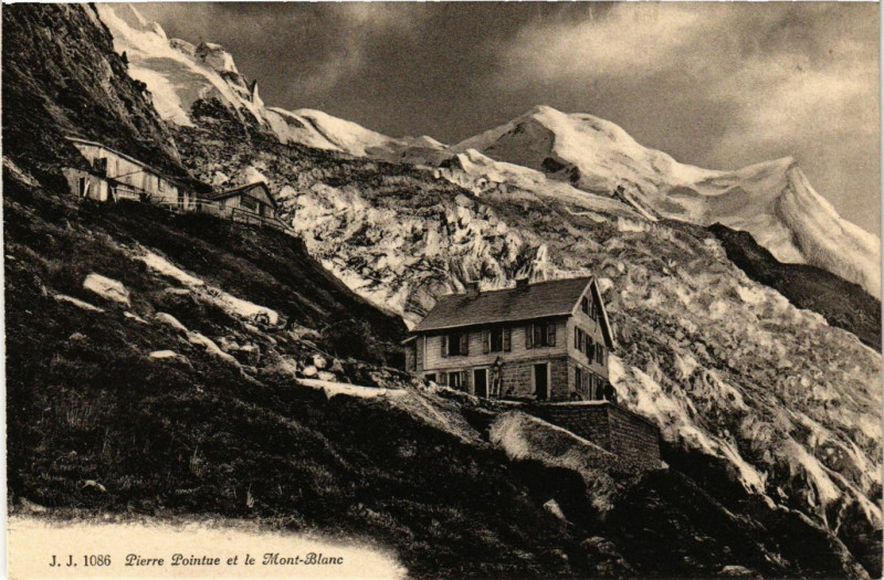 Carte postale ancienne Pierre Pointue et le Mont-Blanc