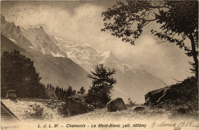Carte postale ancienne Chamonix - Le Mont-Blanc
