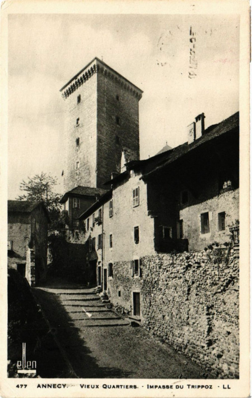 Carte postale ancienne Annecy - Vieux Quartiers - Impasse du Trippoz à Annecy