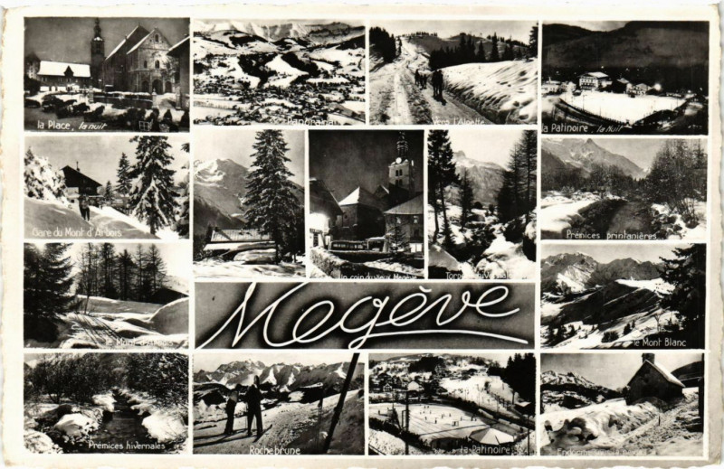 Carte postale ancienne Megeve - Scenes à Megève