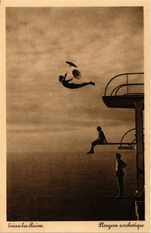 Carte postale ancienne Evian-les-Bains - Hongeon AcrOBJATique à Évian-les-Bains