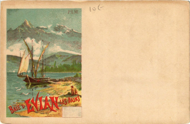 Carte postale ancienne Evian-les-Bains - Baie d'Evian-les-Bains à Évian-les-Bains