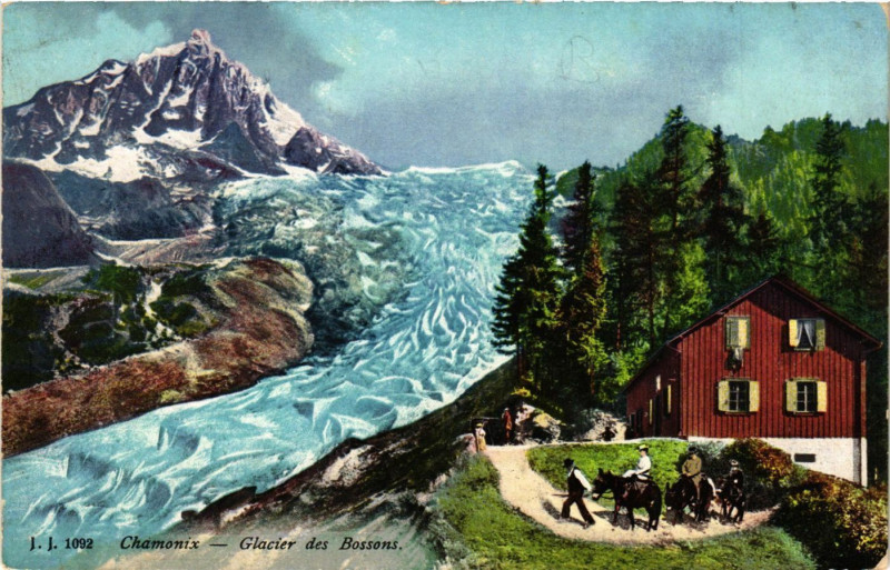 Carte postale ancienne Chamonix - Glacier des Bossons