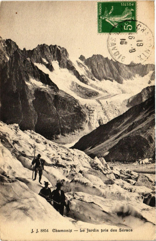 Carte postale ancienne Chamonix - Le Jardin pris des Séracs