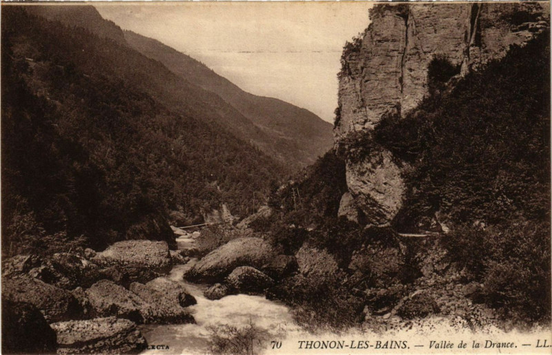 Carte postale ancienne Thonon-les-Bains - Vallée de la Dranse à Thonon-les-Bains