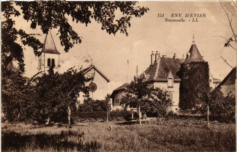 Carte postale ancienne Neuvecelle - Scene - Env. d'Evian à Neuvecelle