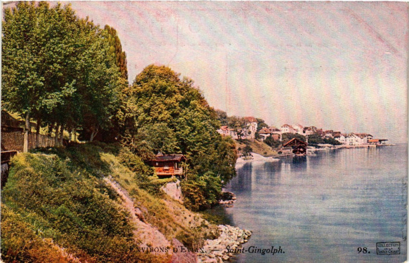 Carte postale ancienne Saint-Gingolph - Vue - Scene - Env. d'Evian à Saint-Gingolph